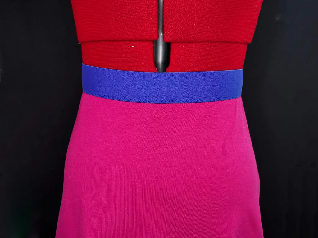 Elastic waistband pattern drafting example.