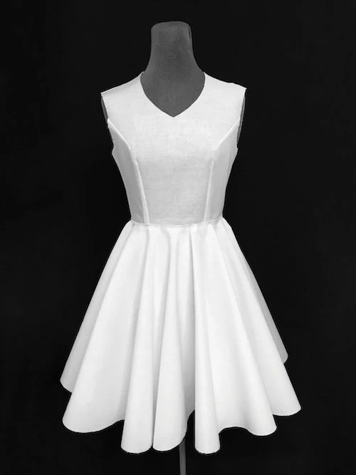 White double circle skirt.